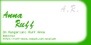 anna ruff business card